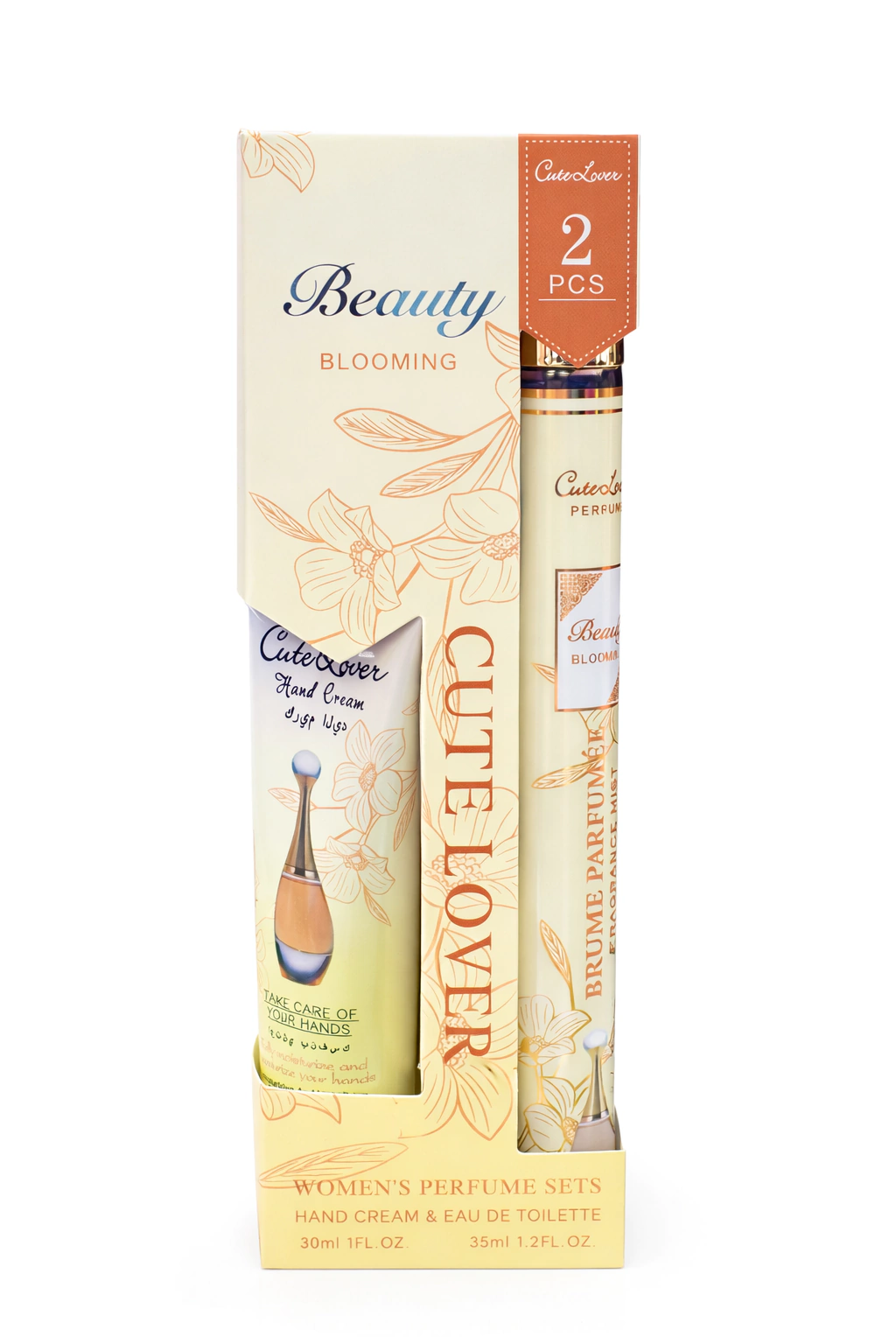 Kit Perfume y crema de manos Beauty blooming red cute lover